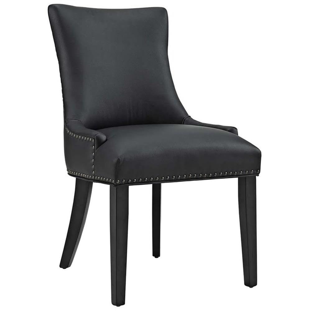 Black Faux Leather Upholstered Dining Chairs J558636