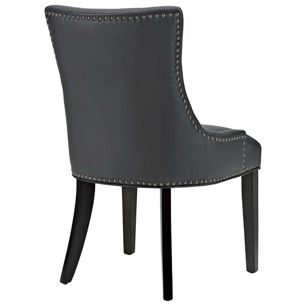 Black Faux Leather Upholstered Dining Chairs J558636