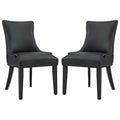 Black Faux Leather Upholstered Dining Chairs J558636