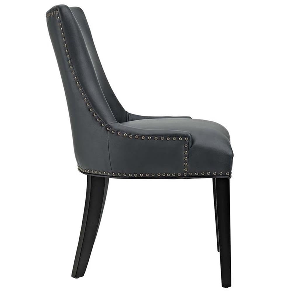 Black Faux Leather Upholstered Dining Chairs J558636