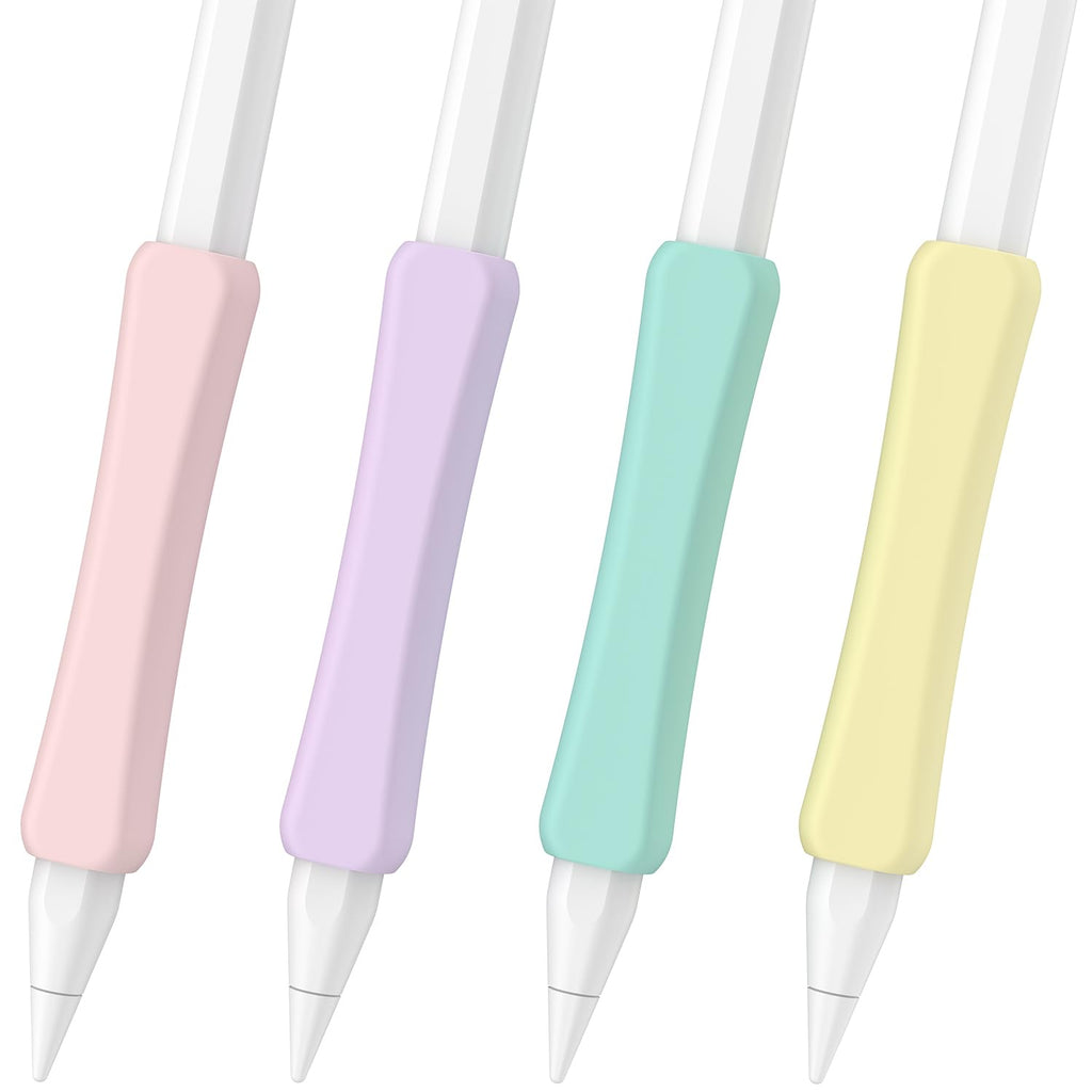 Silicone Grip Compatible with Apple Pencil 2nd Generation, USB-C & Pro (Purple/Pink/Yellow/Green) D498