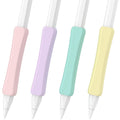 Silicone Grip Compatible with Apple Pencil 2nd Generation, USB-C & Pro (Purple/Pink/Yellow/Green) D498