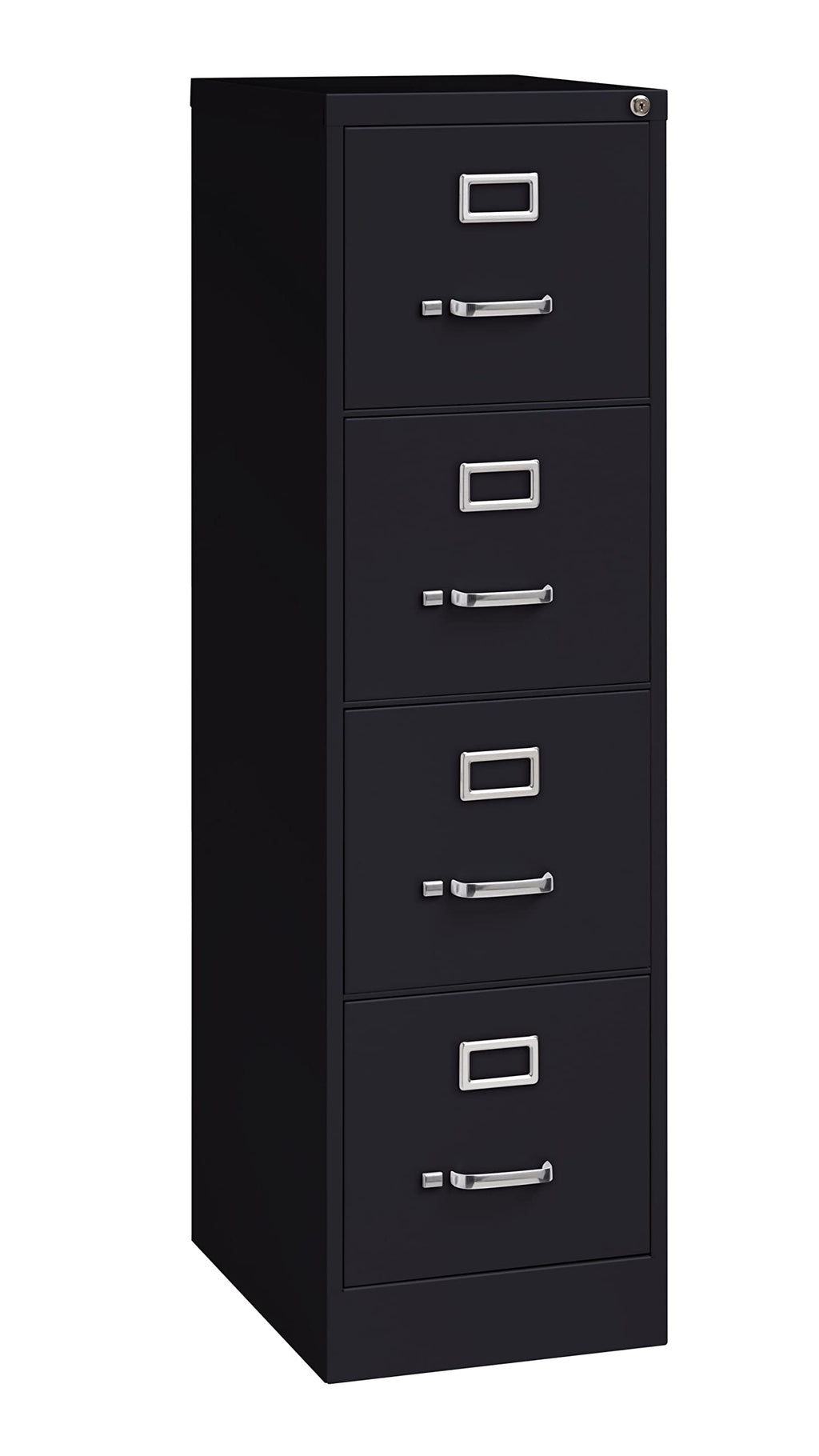 4 Drawer Letter Width Vertical File Cabinet Black C3764