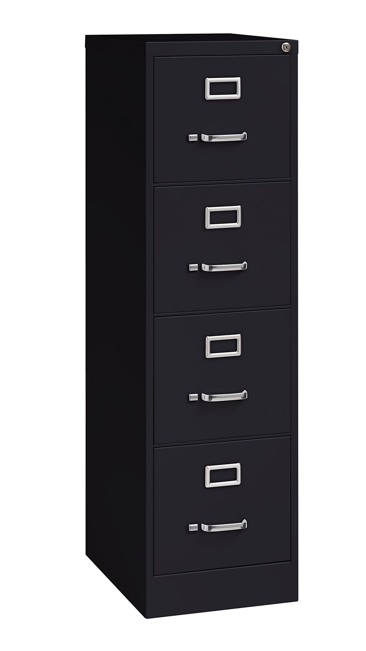 4 Drawer Letter Width Vertical File Cabinet Black C3764