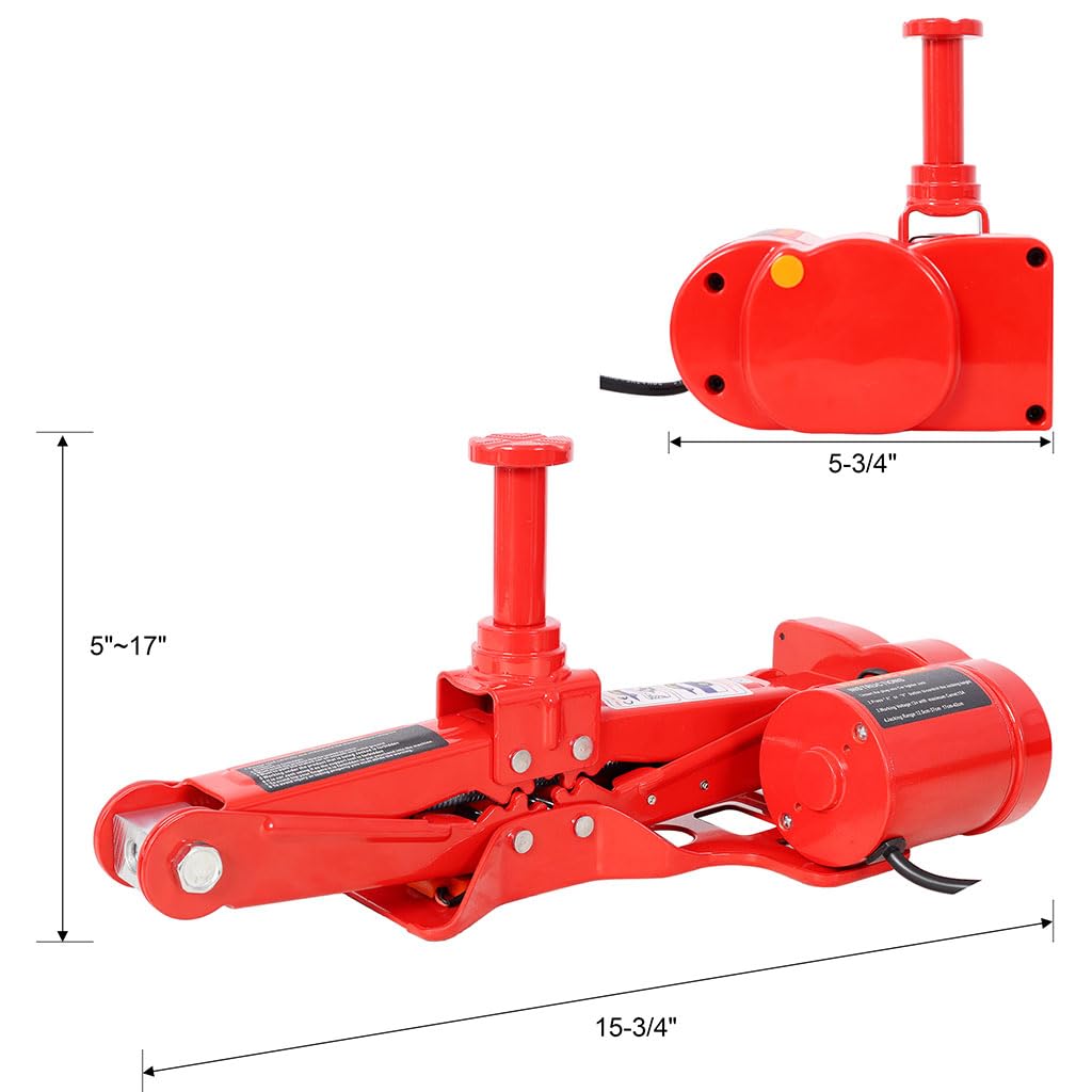 12V 3 Ton Electric Car Jack with Lug Wrench and Carrying Case A469