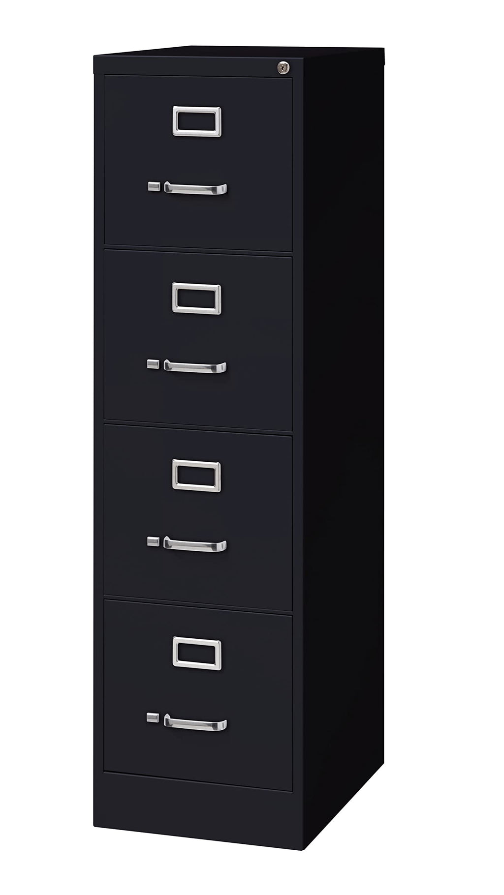 4 Drawer Letter Width Vertical File Cabinet Black C3764