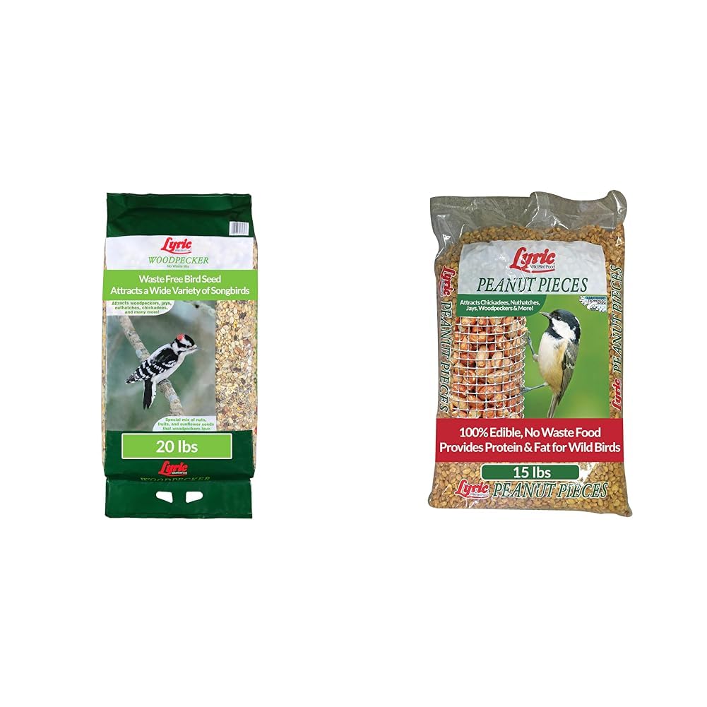 Woodpecker Wild Bird Seed 20 lb & Peanut Pieces 15 lb Nut & Fruit Mix F160977