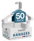 Plastic Hangers 50 Pack White X543498