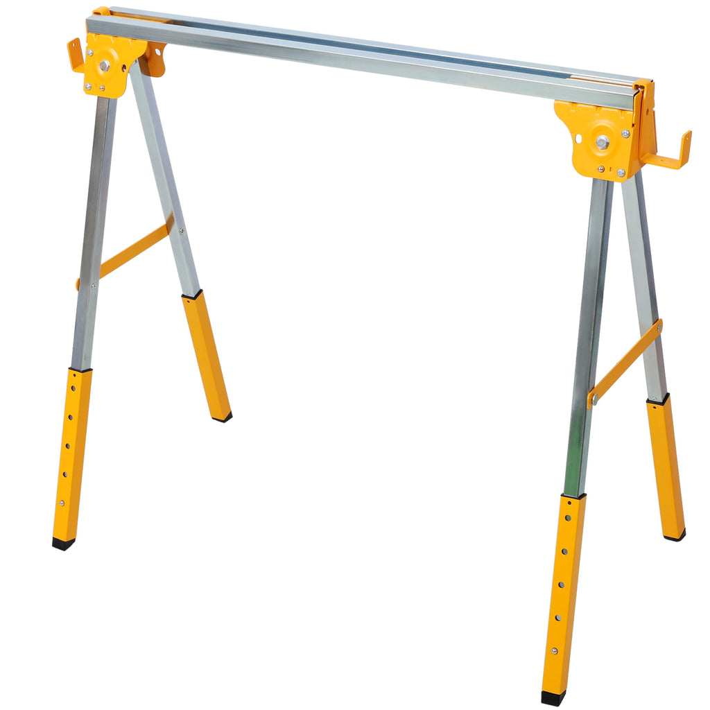 2 Pack Adjustable Height Steel Sawhorse F39509