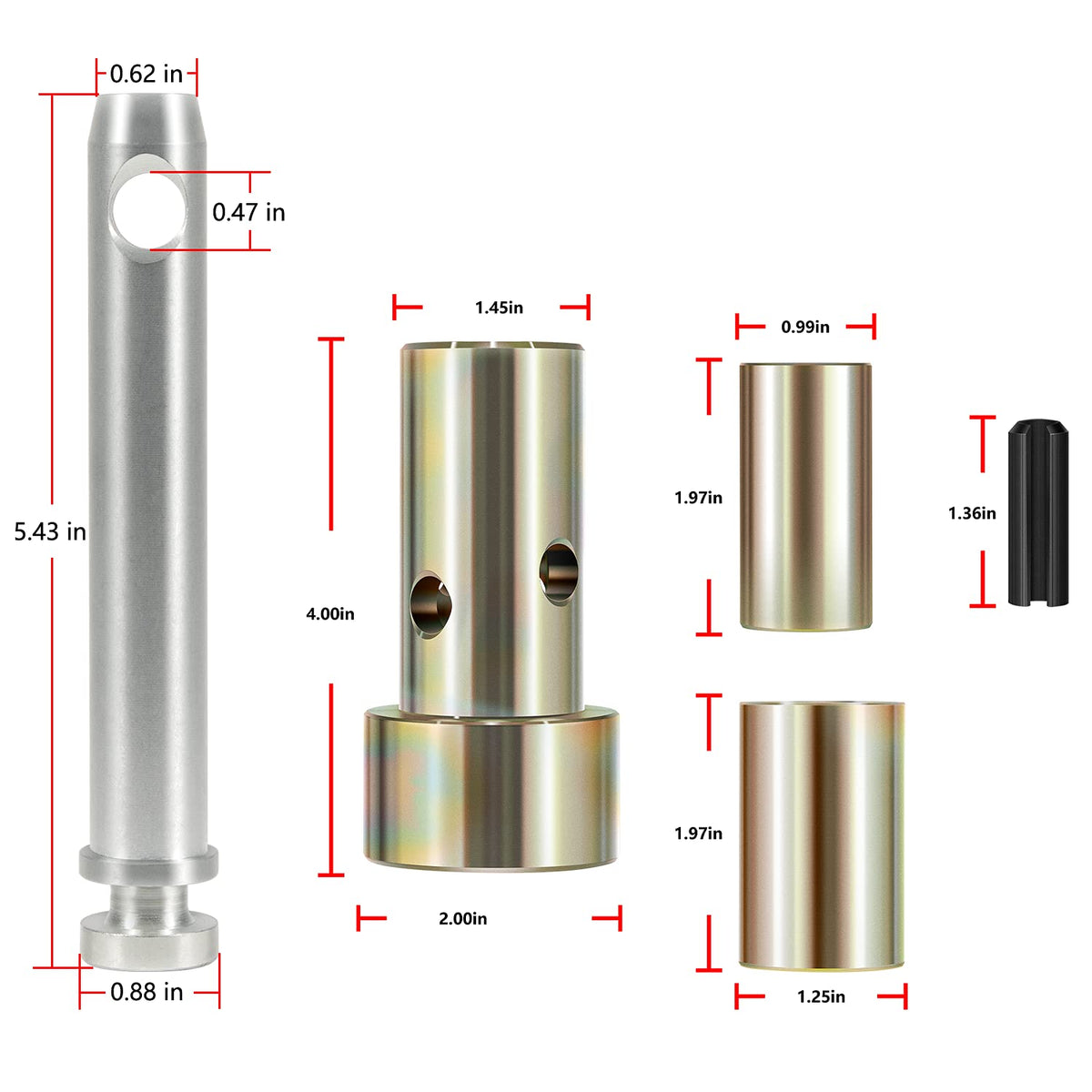 Quick Hitch Bushing Kit with Top Link Pin V6507