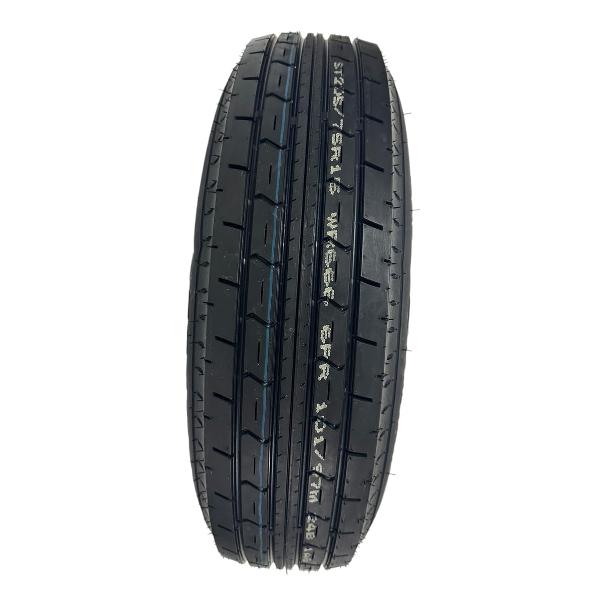 ST205/75R15 Trailer Tire on Rim Load Range C 6 Ply 5 Lug White Spoke Wheel Y505
