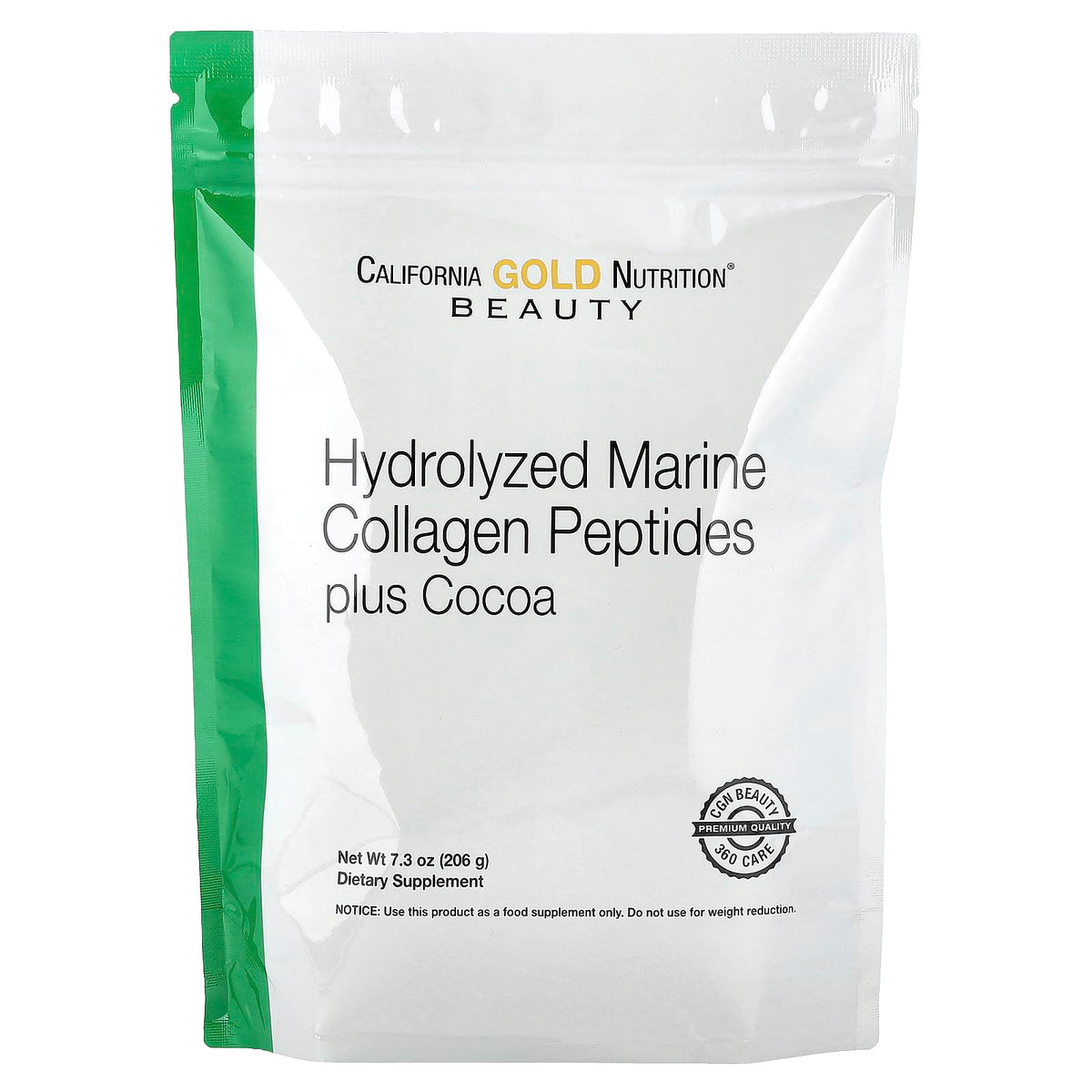 Hydrolyzed Marine Collagen Peptides with Cocoa, 7.3 oz Z2075