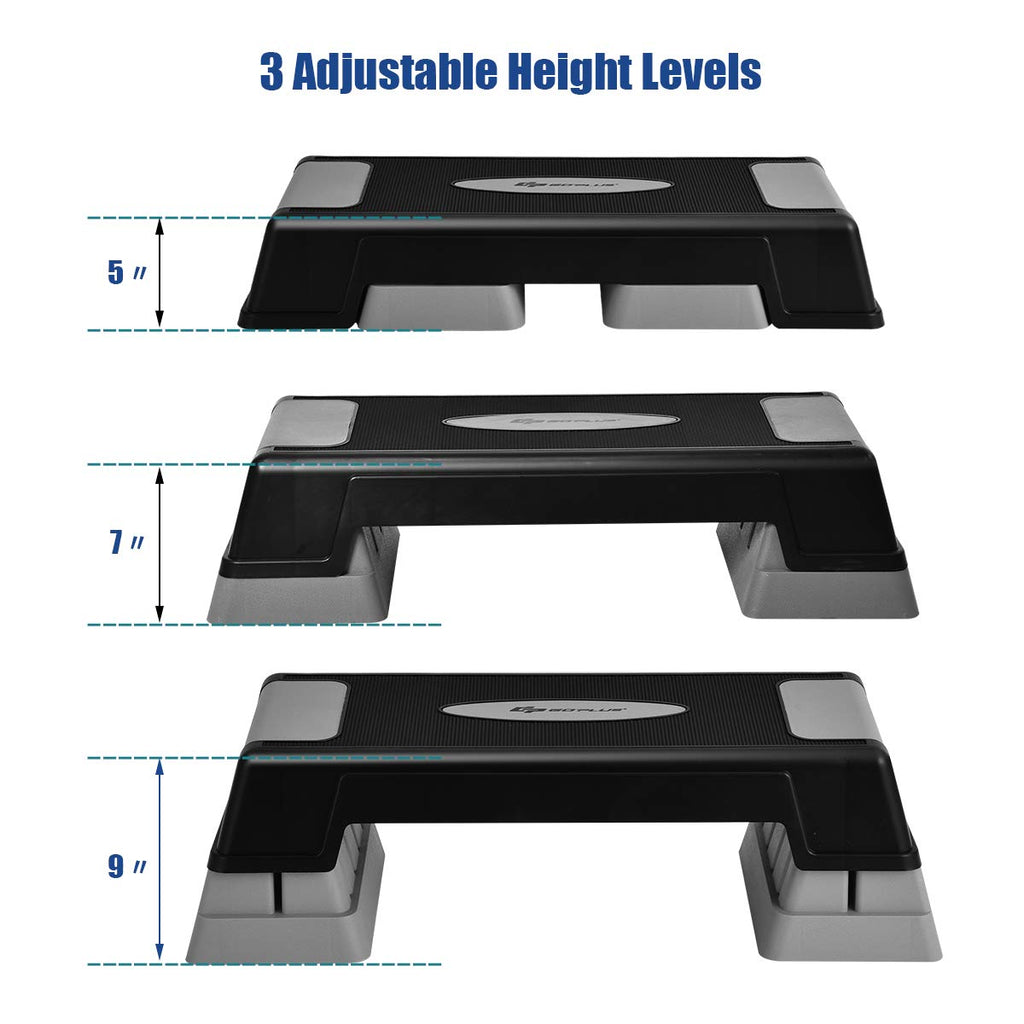 30'' Height Adjustable Aerobic Stepper with Risers S35806