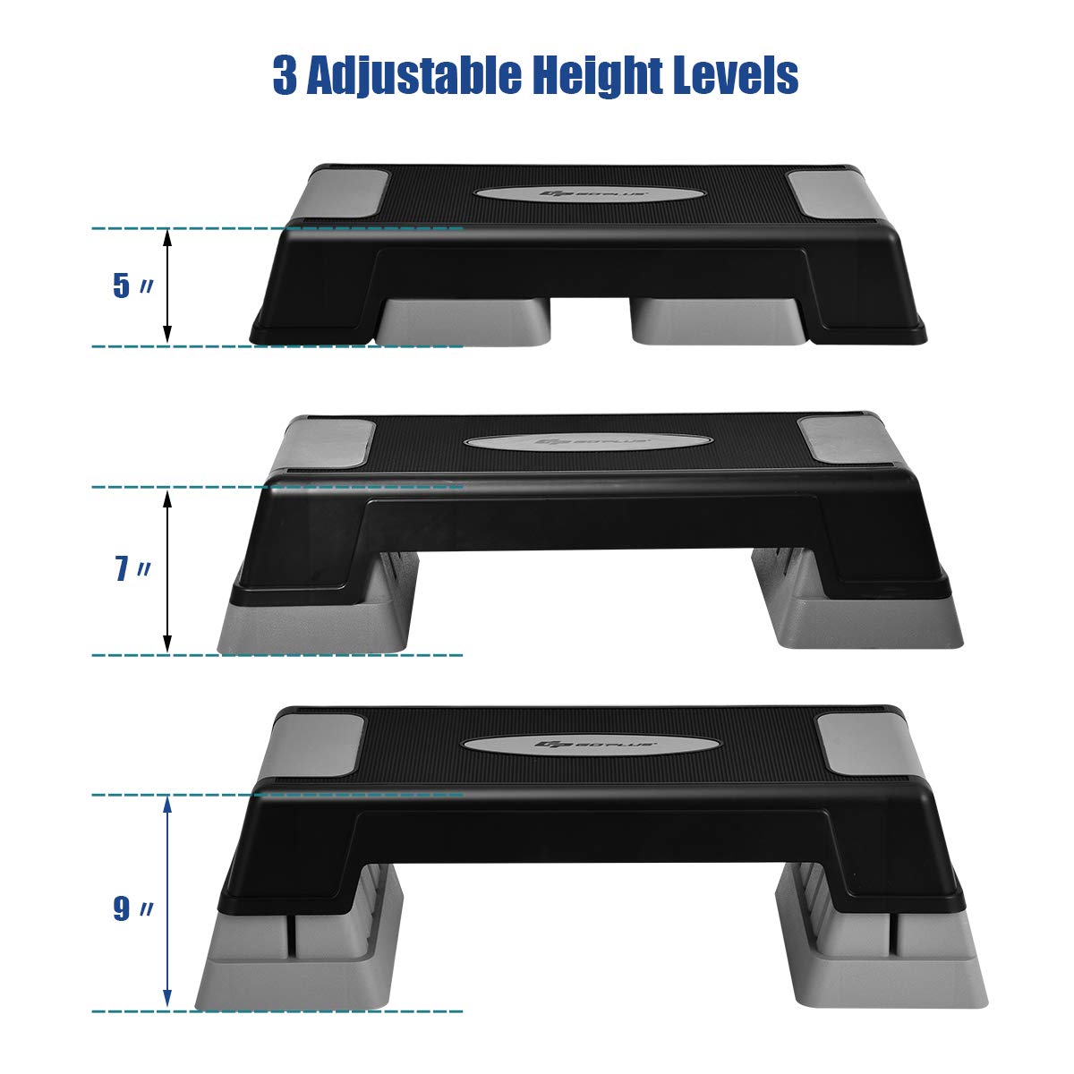 30'' Height Adjustable Aerobic Stepper with Risers S35806
