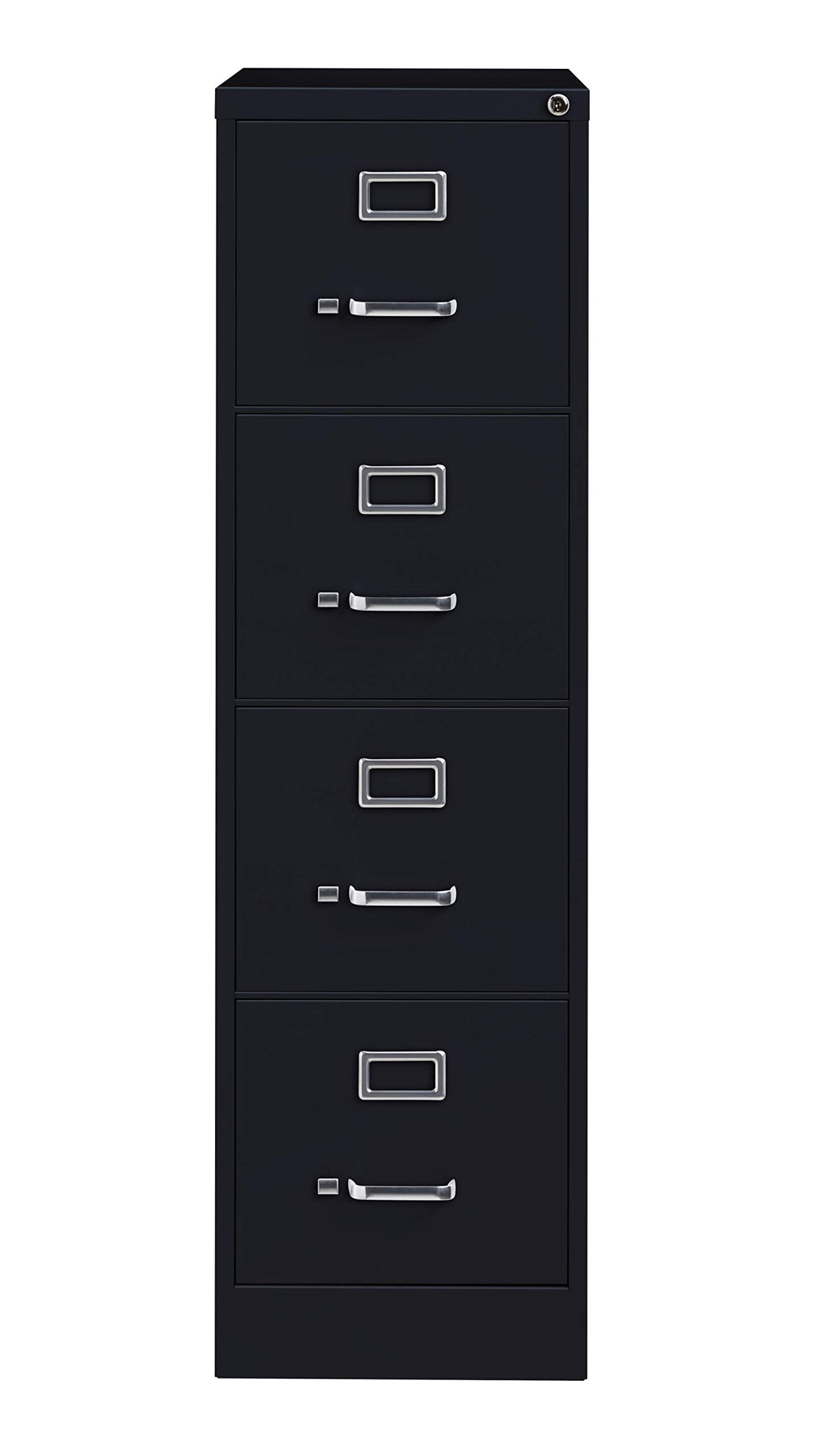 4 Drawer Letter Width Vertical File Cabinet Black C3764
