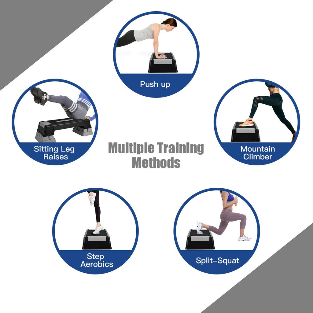 30'' Height Adjustable Aerobic Stepper with Risers S35806