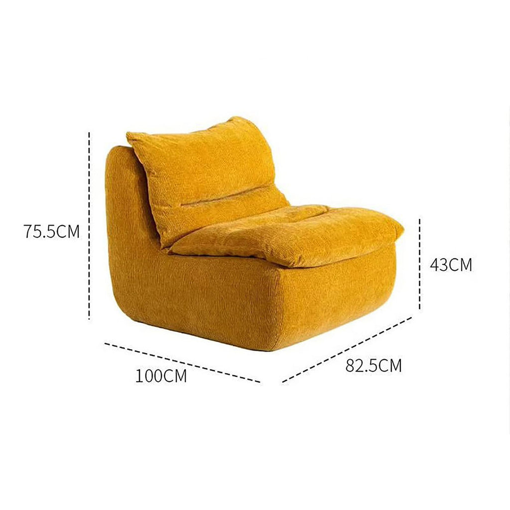 Yellow Memory Foam Bean Bag Chair S153
