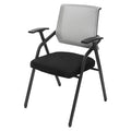 Grey Stackable Folding Mesh Office Chair with Arms B926614