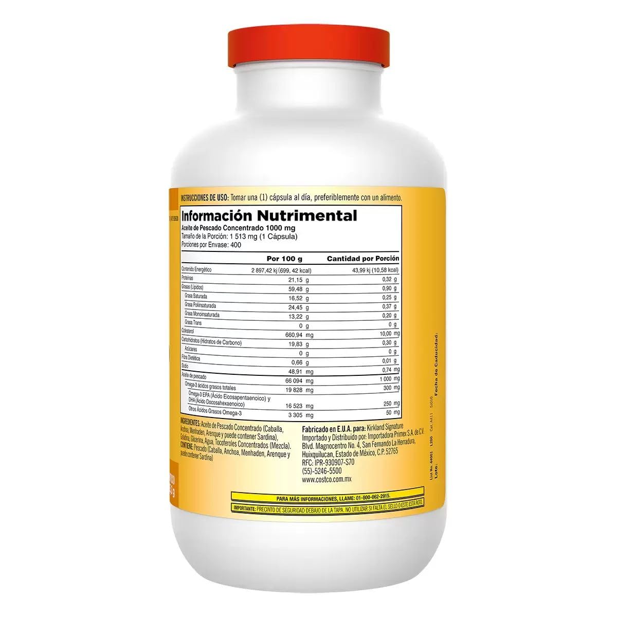 Fish Oil Concentrate 1000mg 400 Softgels I652