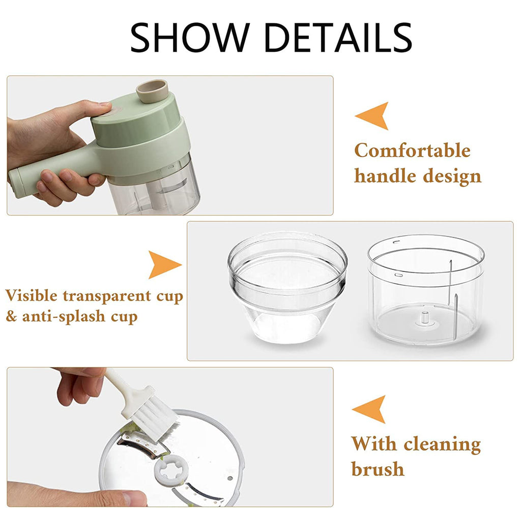 4 in 1 Handheld Electric Vegetable Cutter Set K491185