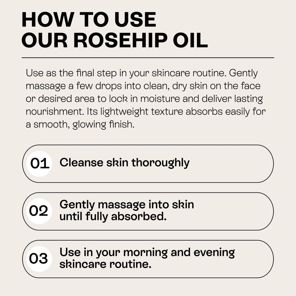 Cold-Pressed Unrefined Rosehip Seed Oil 1 oz Z4325