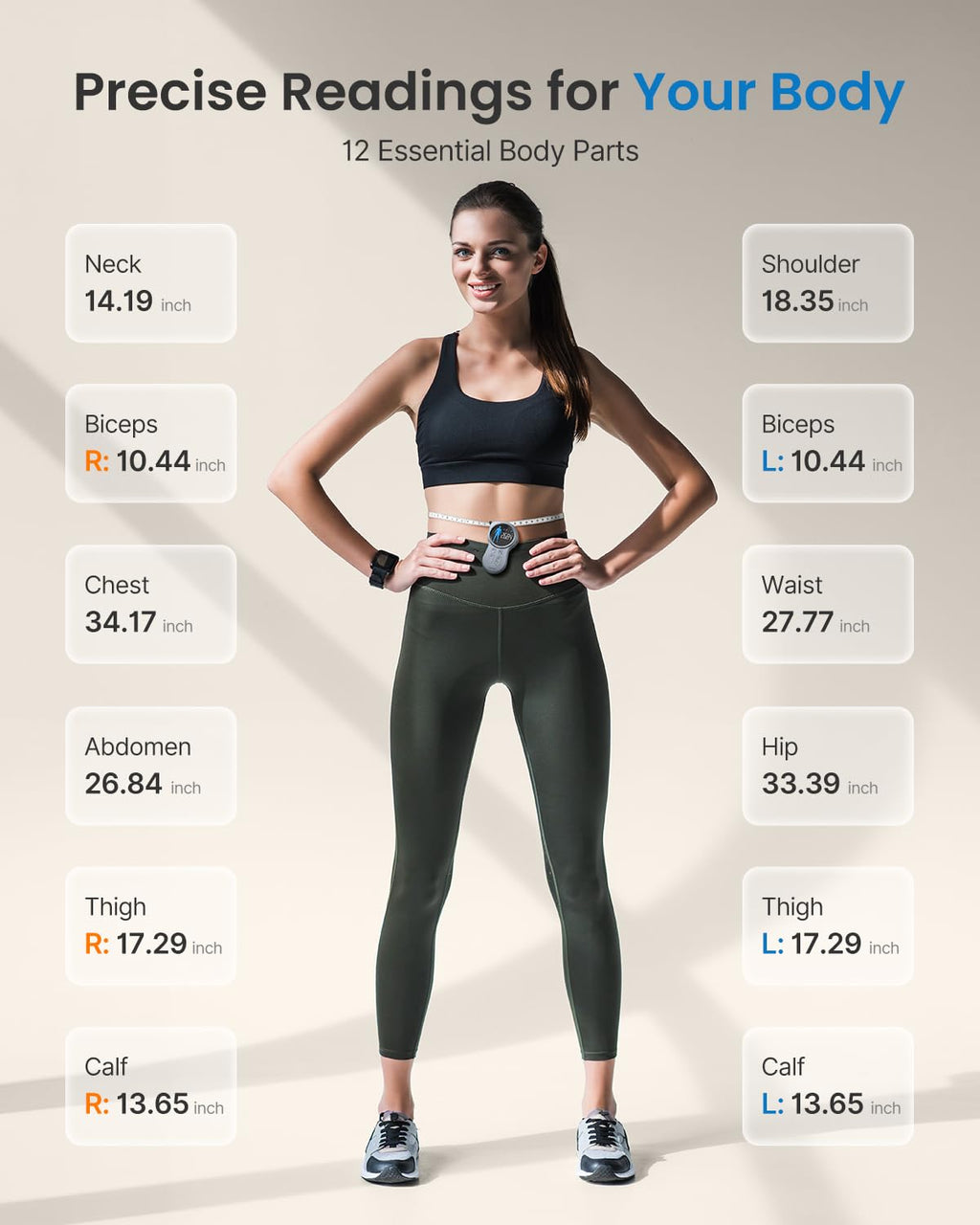 Smart Tape with Large Display, Scale with BMI Q624461