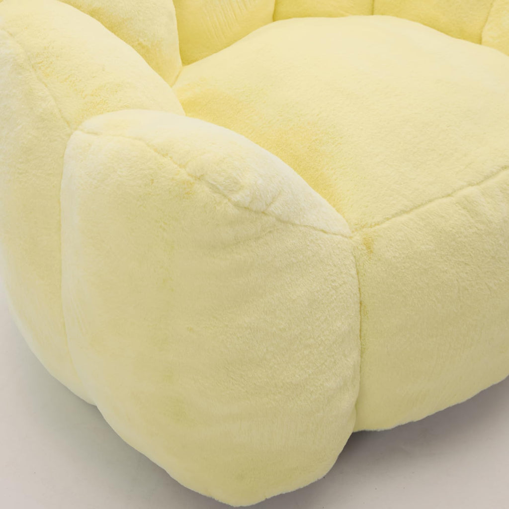 Faux Fur Bean Bag Sofa with Memory Foam V711030