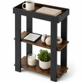 Rustic Brown 3-Tier Narrow Side Table X759