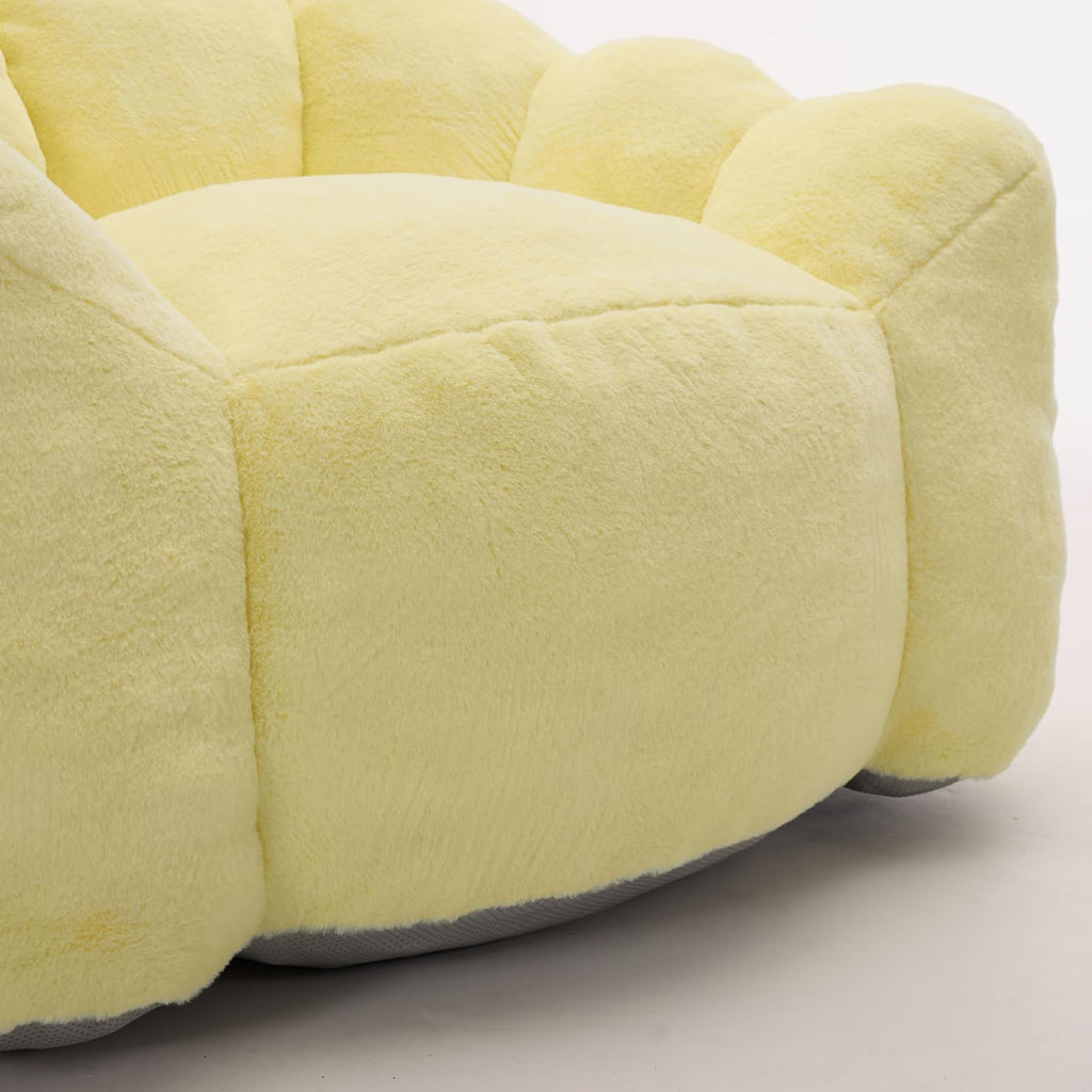 Faux Fur Bean Bag Sofa with Memory Foam V711030