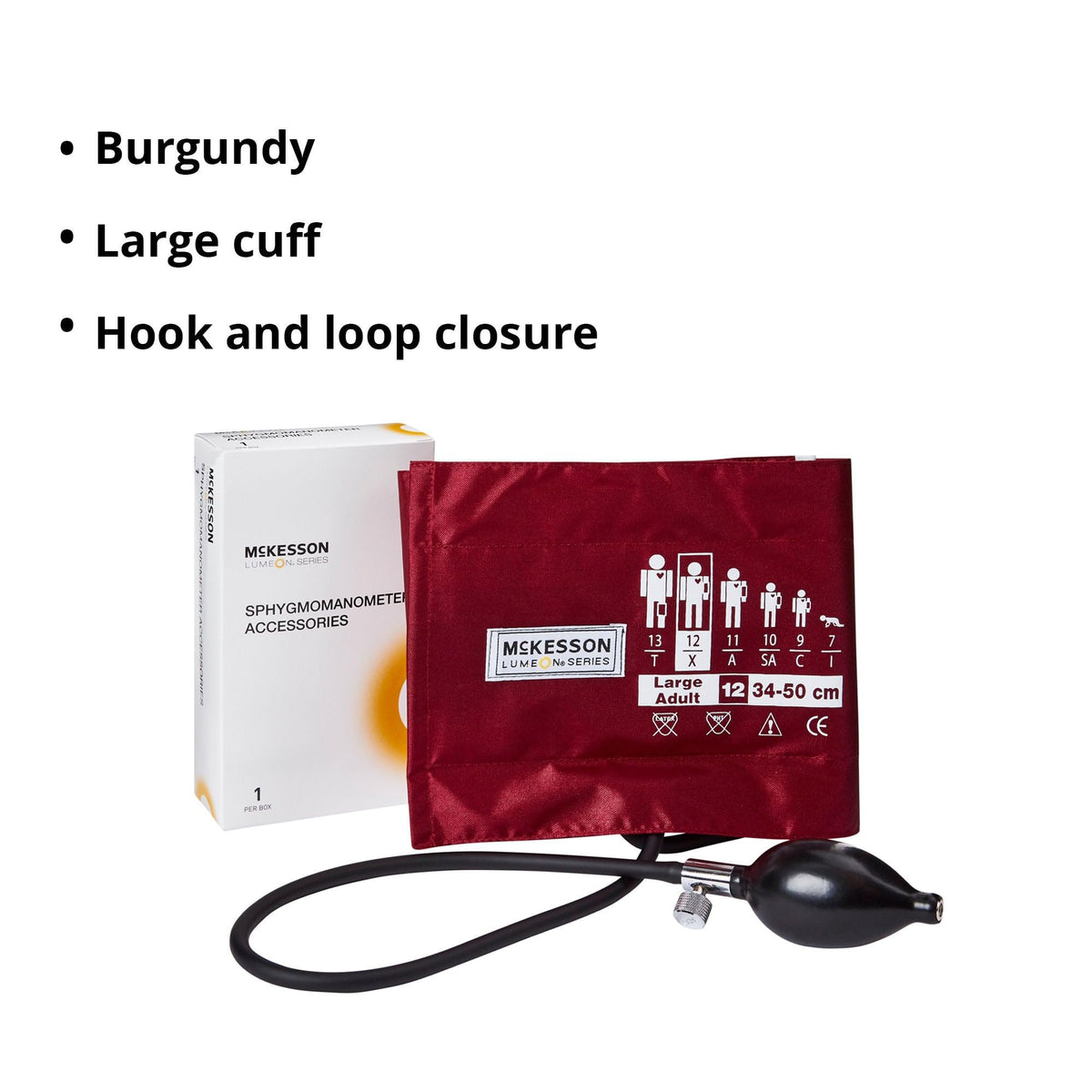 15 ct Replacement Blood Pressure Cuff with Bulb and Valve A952333