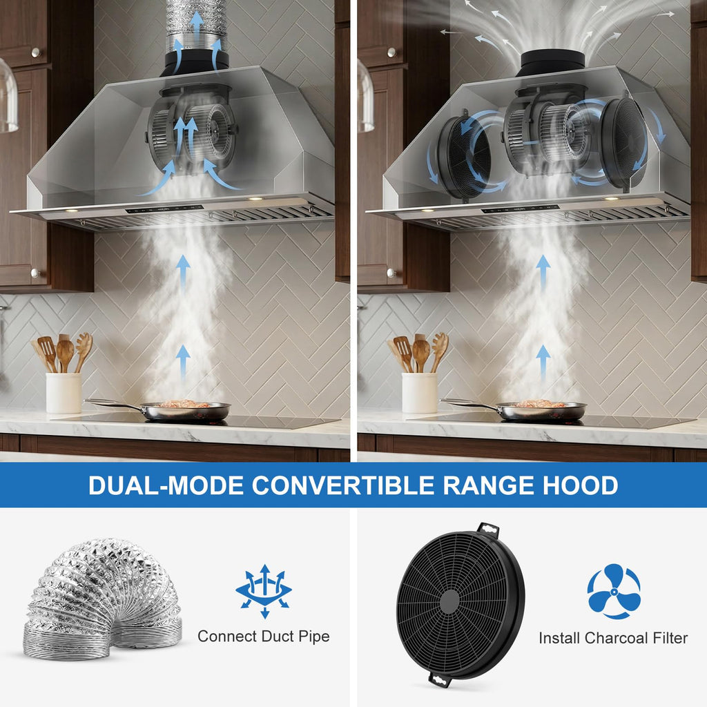 30 Inch 1200 CFM 8-Speed Kitchen Exhaust Fan E667734