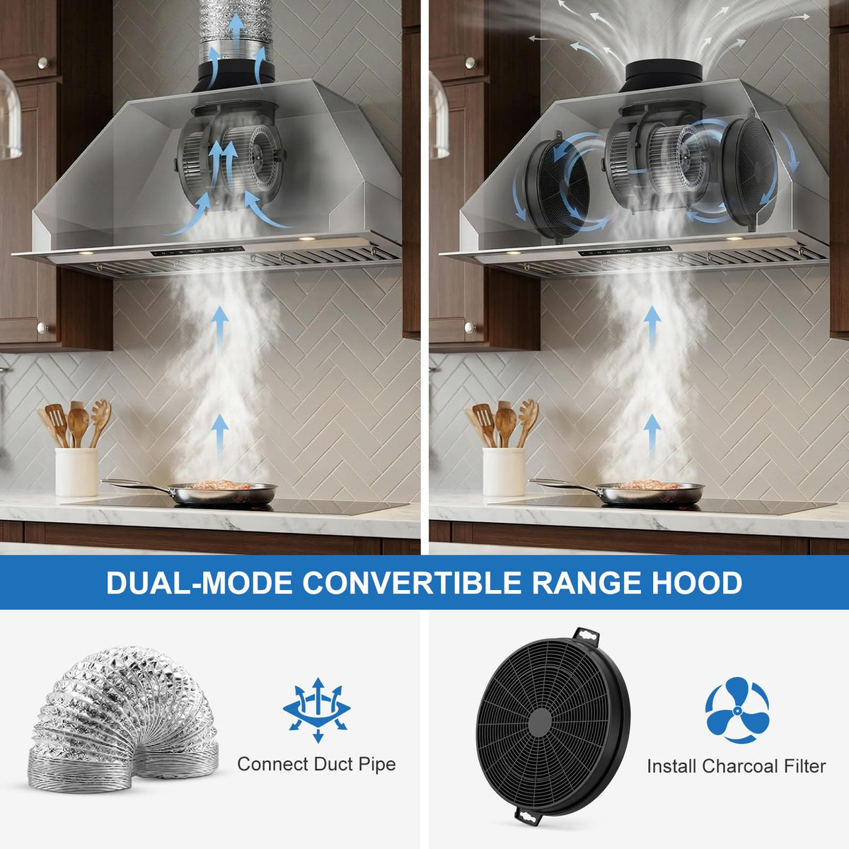 30 Inch 1200 CFM 8-Speed Kitchen Exhaust Fan E667734