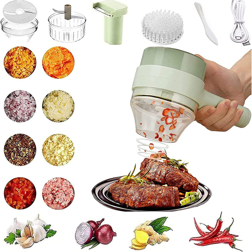 4 in 1 Handheld Electric Vegetable Cutter Set K491185