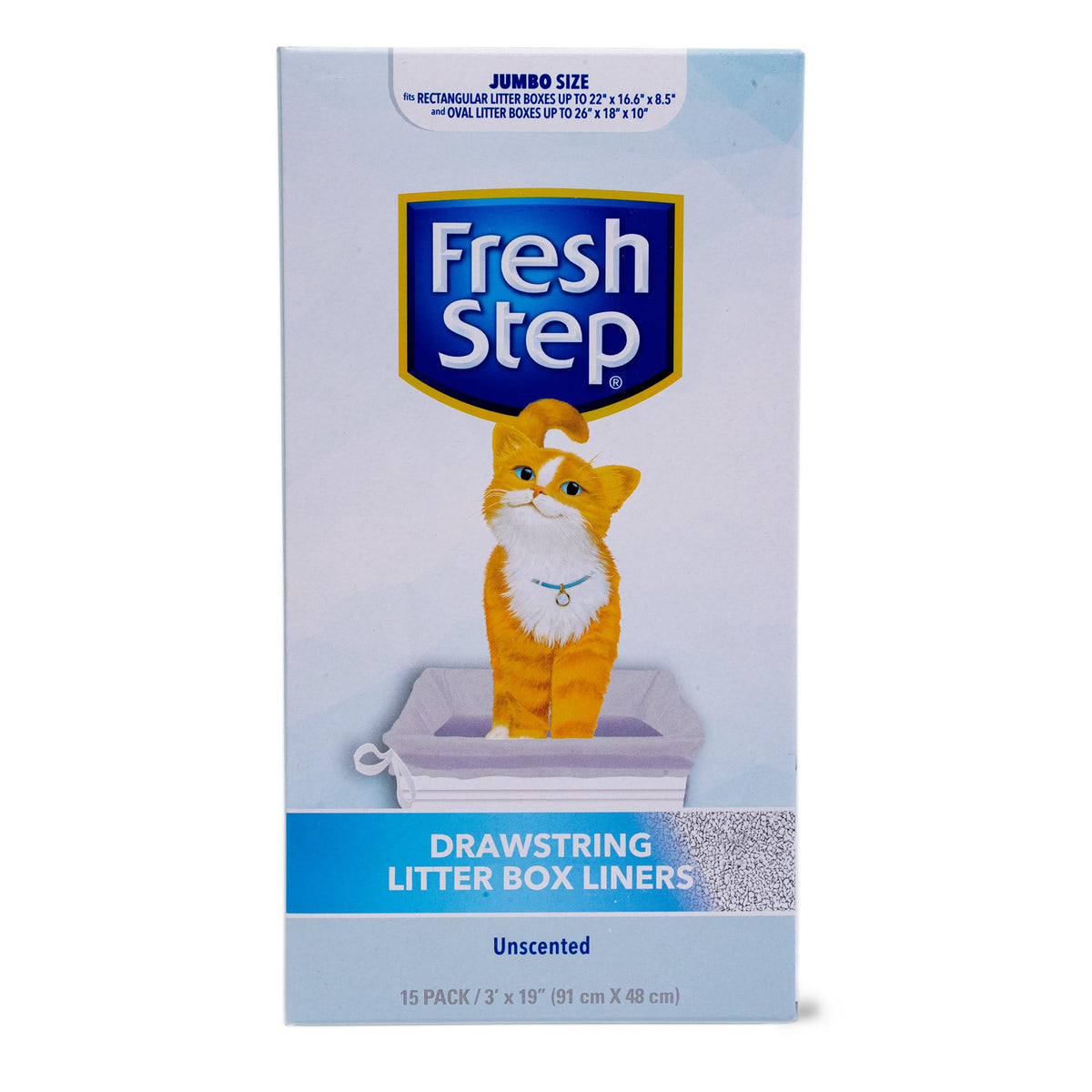 Unscented Drawstring Cat Litter Box Liners, 15 Ct T465014