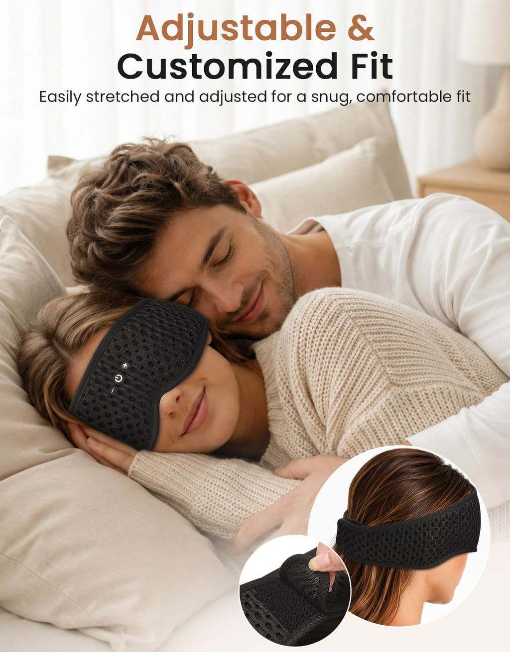 Bluetooth Sleep Mask with Adjustable Speakers R3763