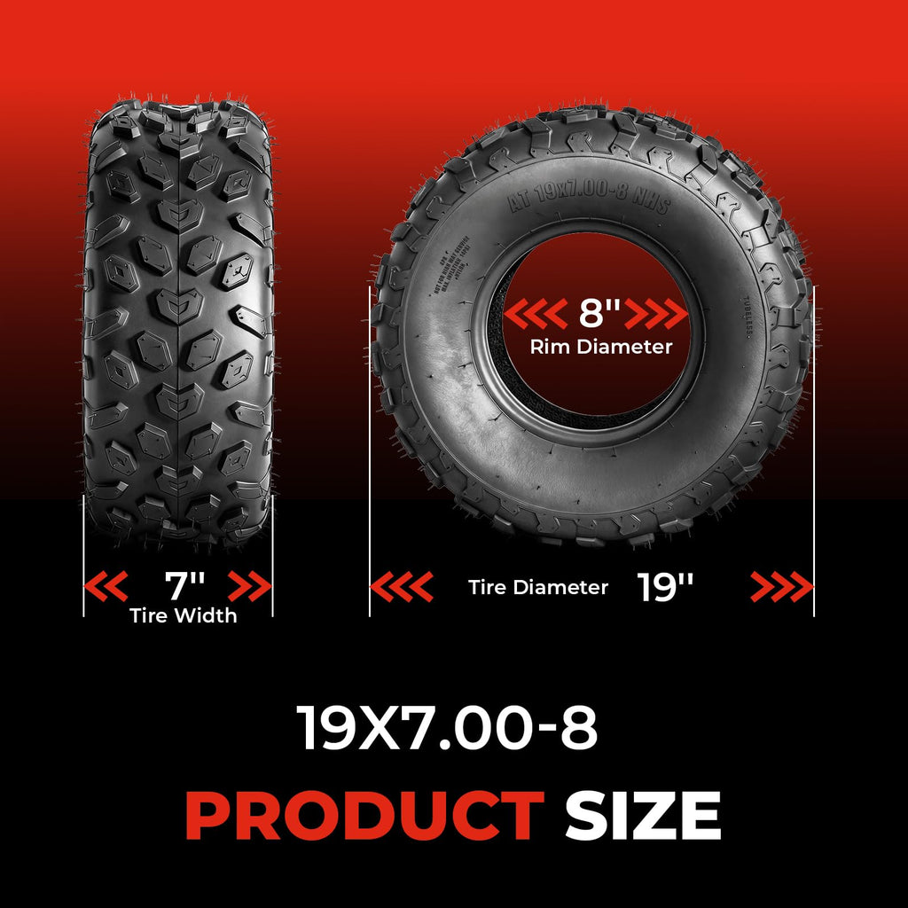 19x7-8 UTV ATV Tires Set of 4 A450595