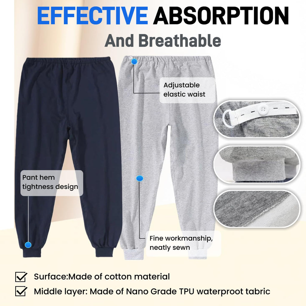 Waterproof Adjustable Incontinence Trousers Blue 3XL M401