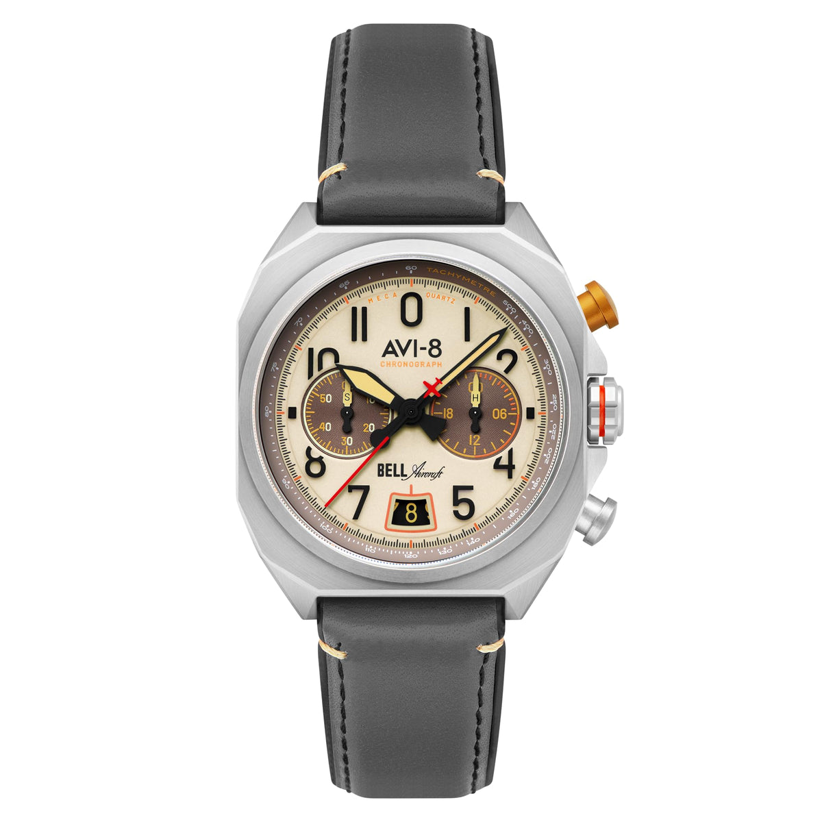 41mm Chronograph Watch with Leather Strap G86915