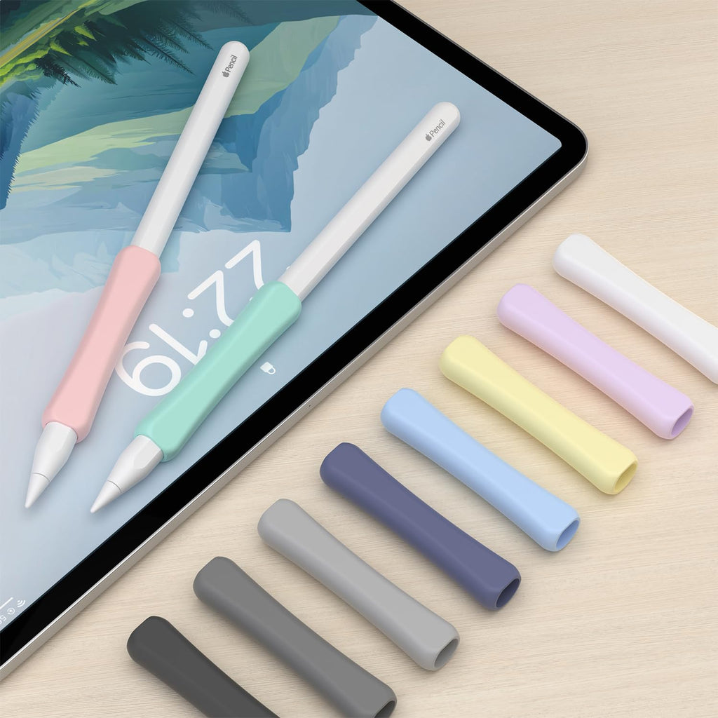 Silicone Grip Compatible with Apple Pencil 2nd Generation, USB-C & Pro (Purple/Pink/Yellow/Green) D498