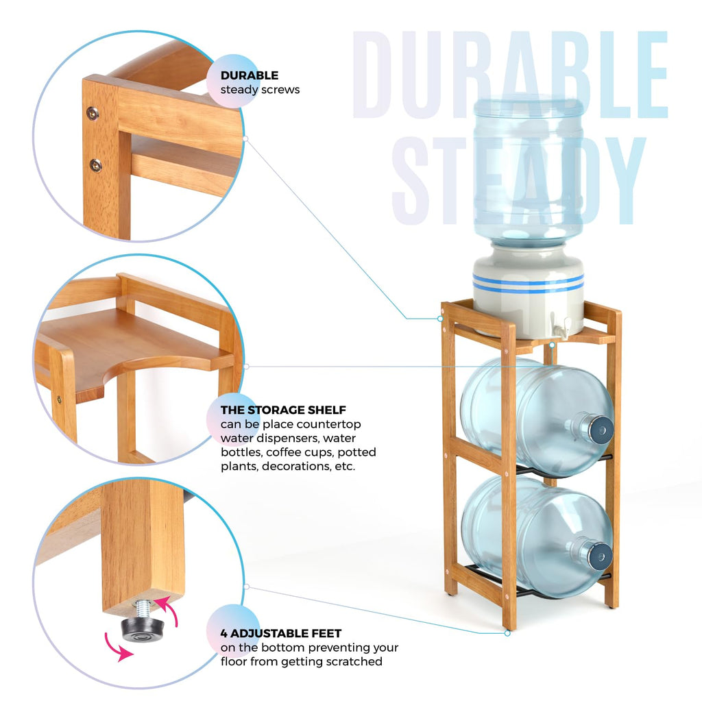5 Gallon Water Jug Holder with Top Shelves R24548