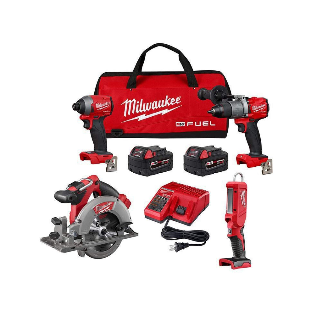 18-Volt Lithium-Ion Brushless Cordless 4-Tool Combo Kit with 5.0 Ah Batteries E4429