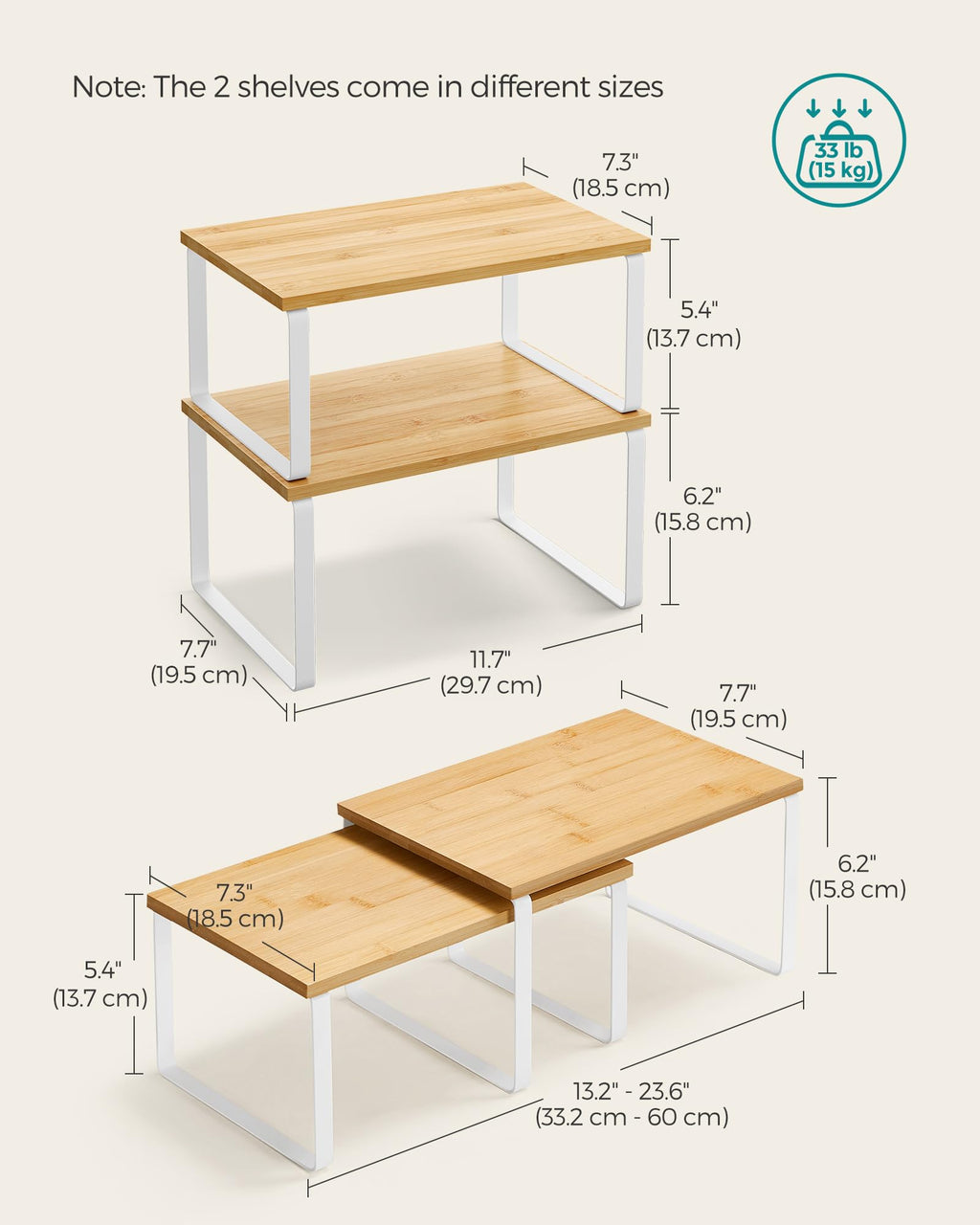 Set of 4 Kitchen Storage Shelf G60714