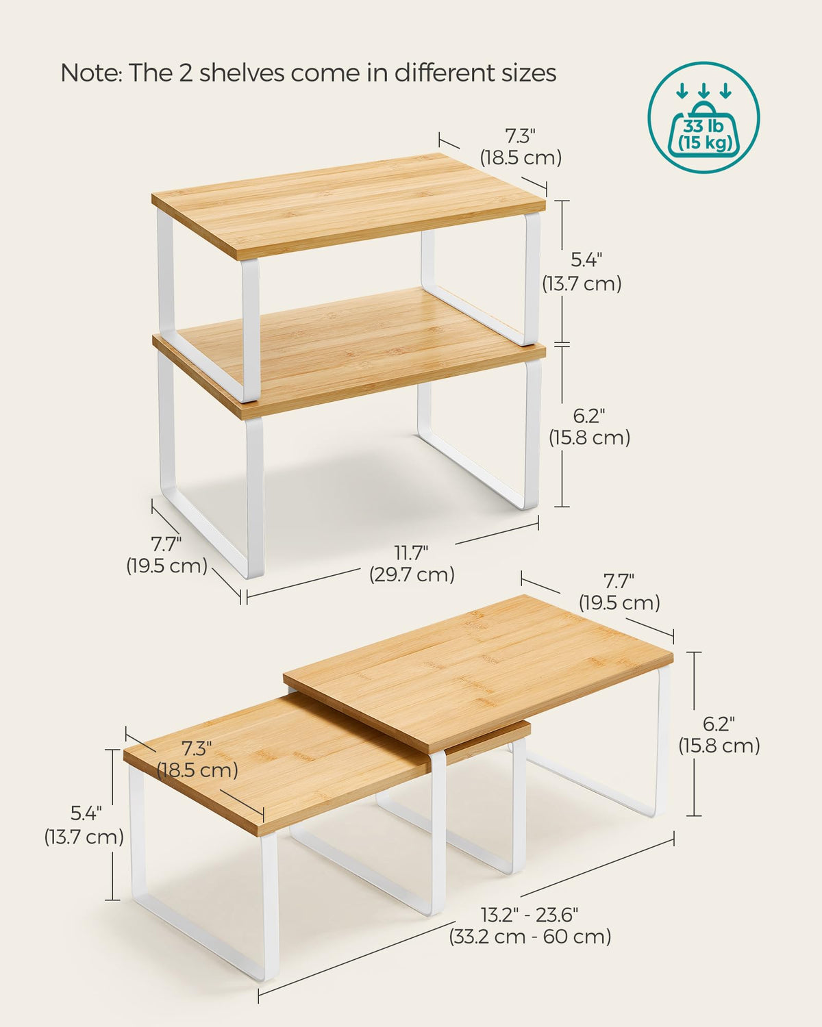 Set of 4 Kitchen Storage Shelf G60714