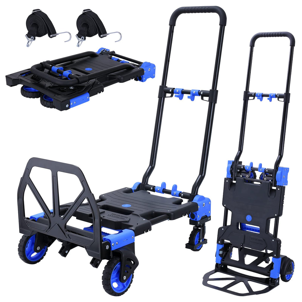 2-in-1 Foldable Hand Truck Dolly 330LB Capacity T466