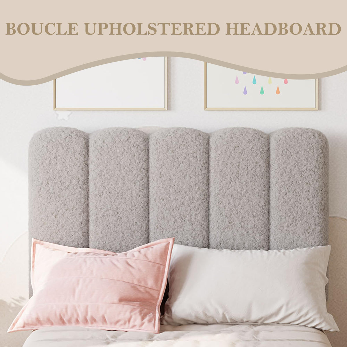 Twin Bed Frame with Headboard U2845