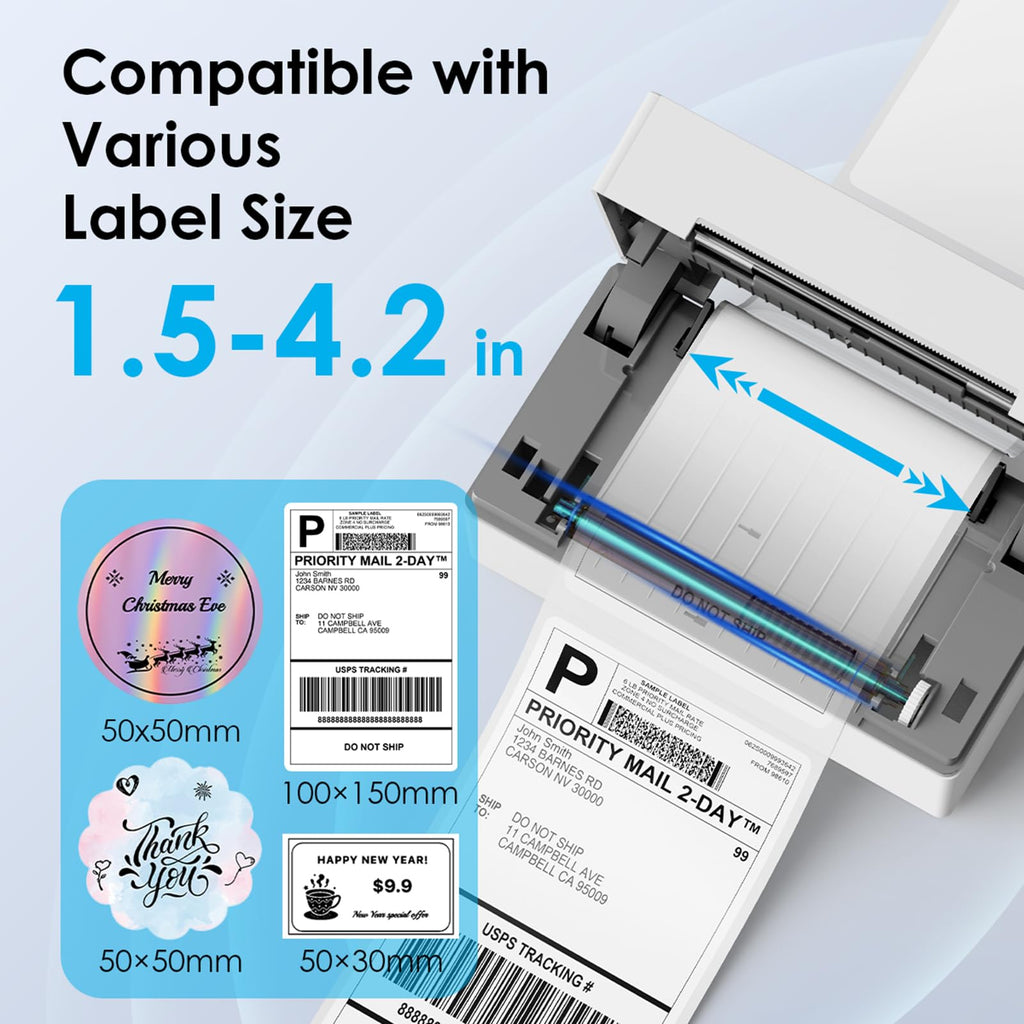 White 4x6 Portable Bluetooth Thermal Label Printer H688