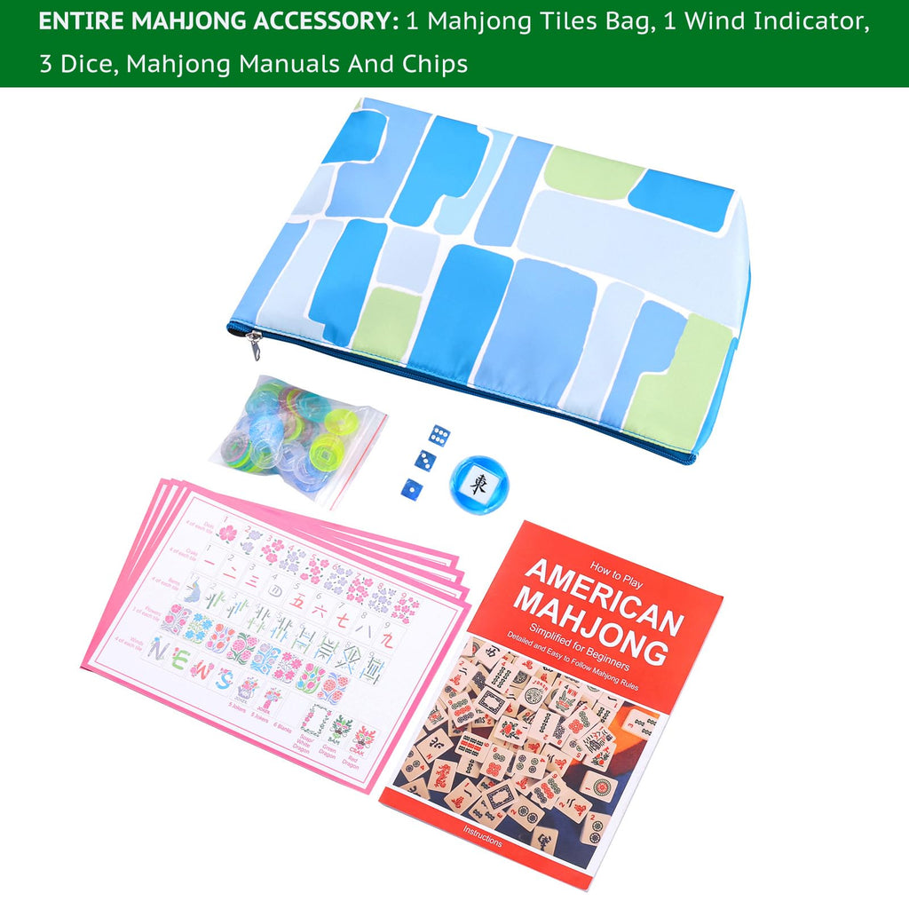 160 Acrylic Engraved Mahjong Tile Set N23810