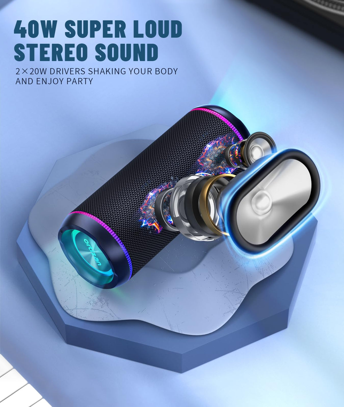 Black Portable Bluetooth Speaker W521585