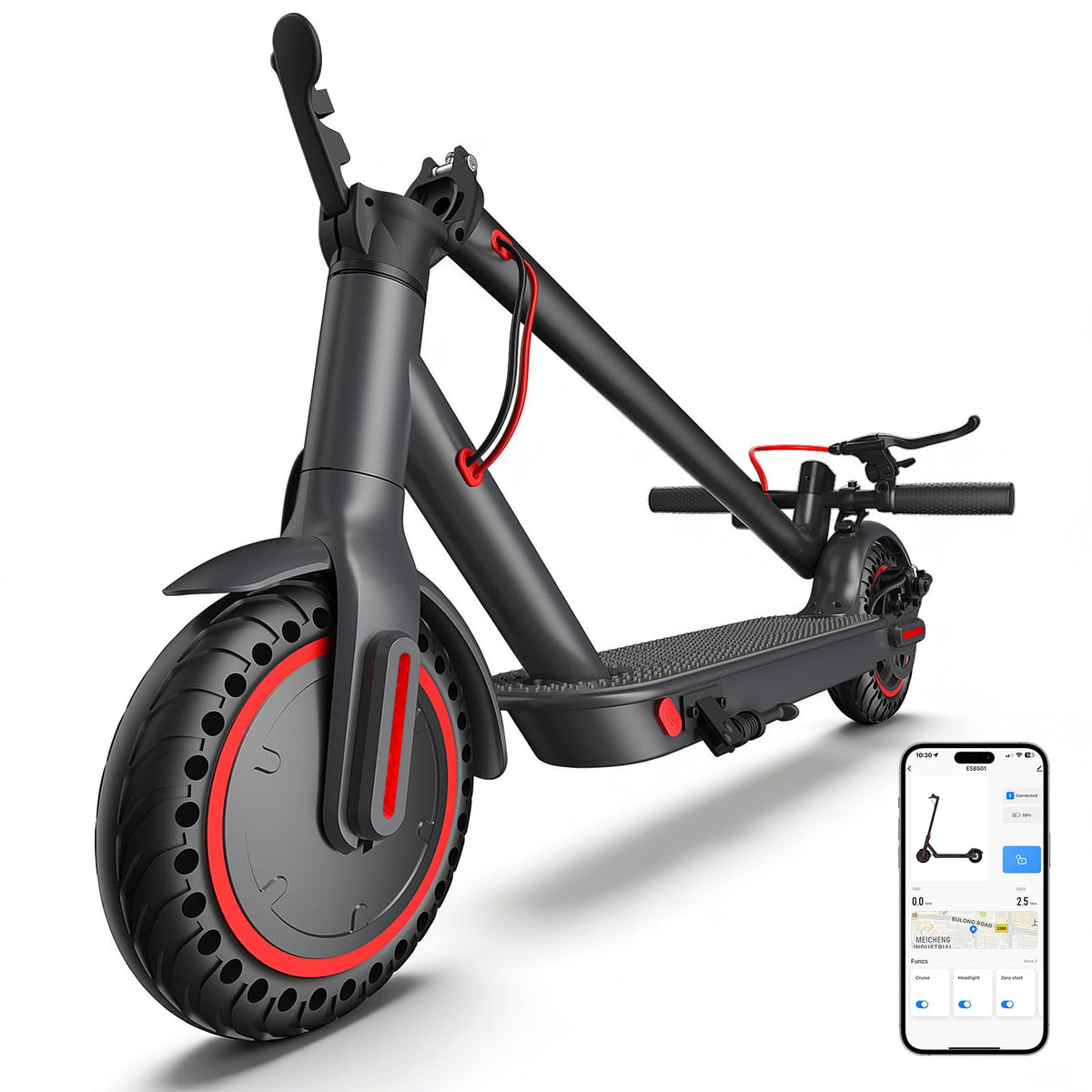 Electric Scooter 350W/500W Motor 8.5'' Solid Tire W48778