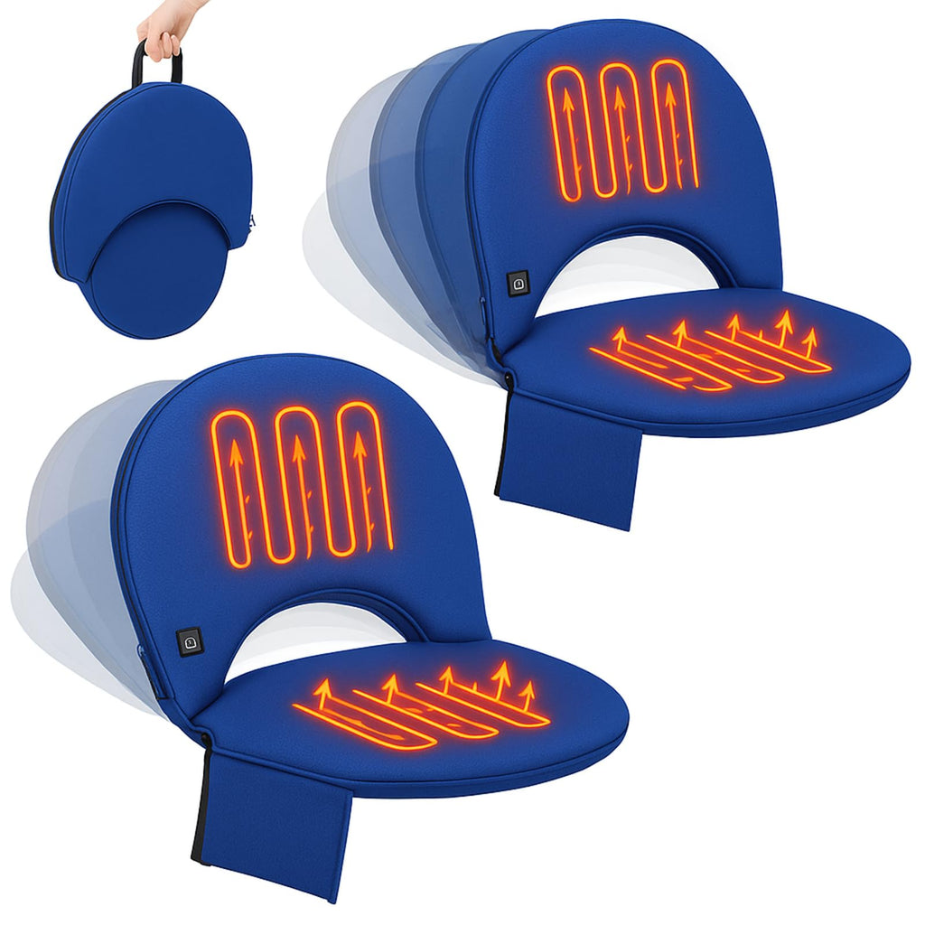 Heated Stadium Seat Cushion with Back Support F12753